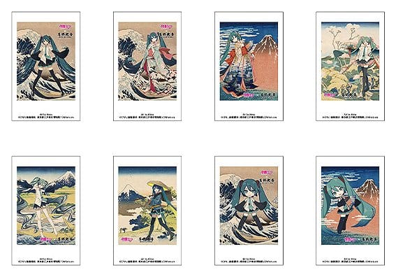 Hatsune Miku × Katsushika Hokusai iXima Omedelbar Fotokort Blind Box Assortment (8)