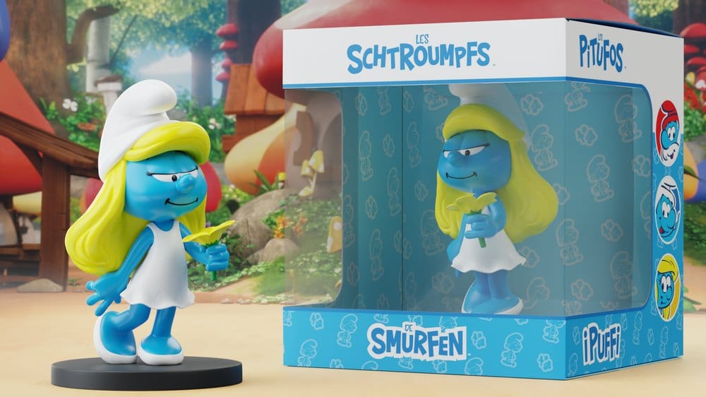 The Smurfs Figur Smurfette with Flower 12 cm