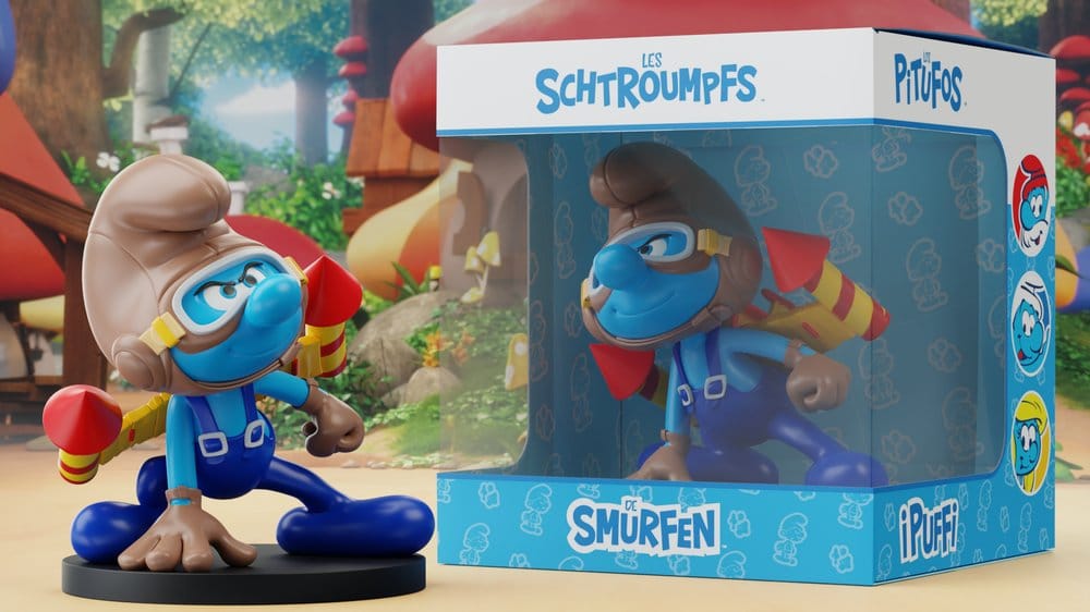 Smurfarna Figur Ryggsäcks-Smurfen 10 cm i Resin