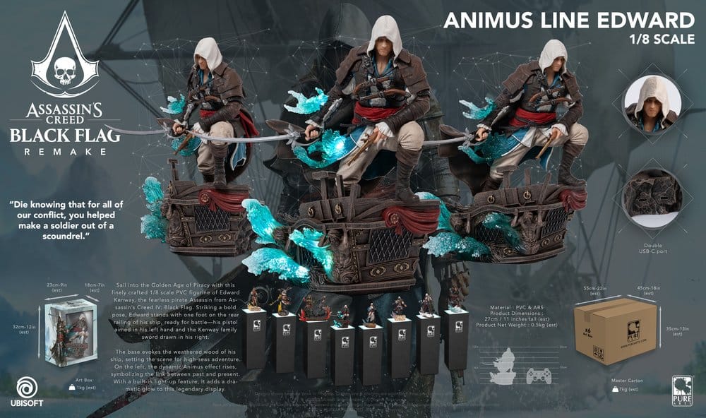 Assassin's Creed-figur Animus Edward i skala 1/8 från Pure Arts