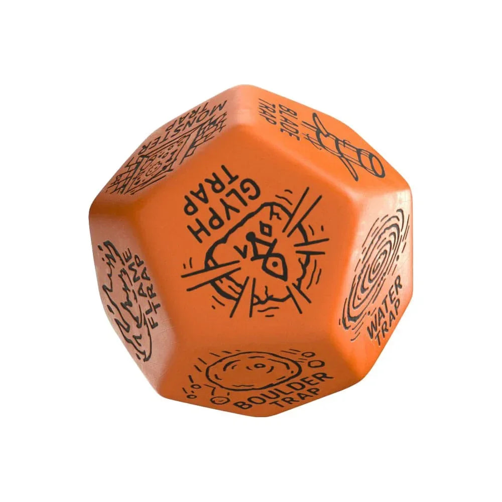 Viridian Jumbo Dice Trap Generator Die D12 Orange Q Workshop