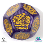 Viridian Jumbo Dice Treasure Generator Die D12 Shimmering Purple Q Workshop