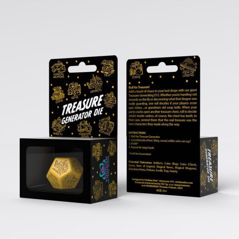 Viridian Jumbo Dice Treasure Generator Die D12 Guld Q Workshop
