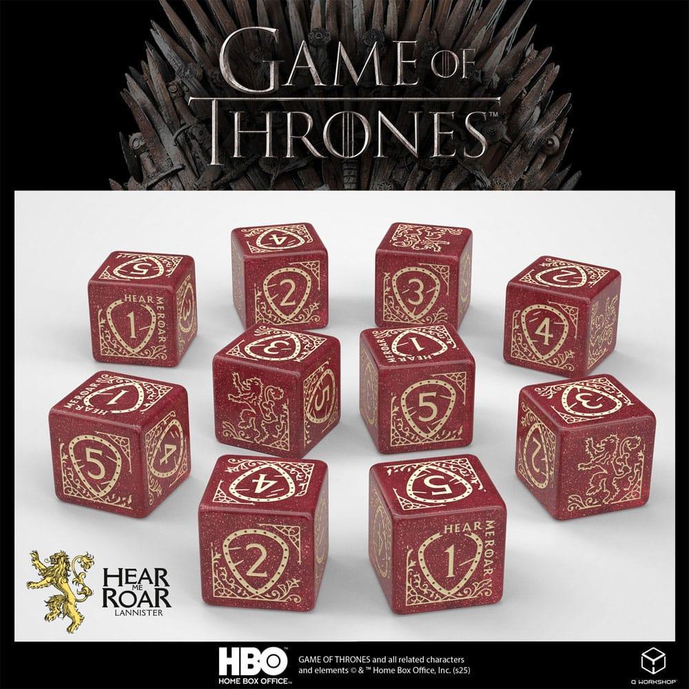 Game of Thrones Tärningsset Lannister 10xD6 Q Workshop