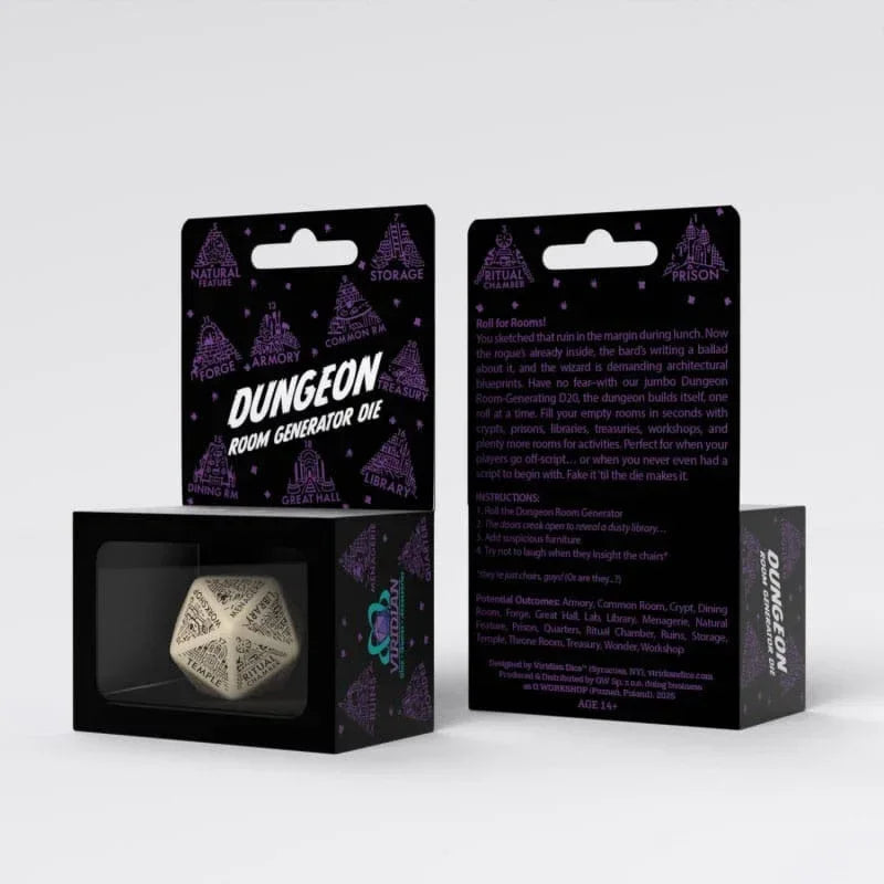 Viridian Jumbo Dice Dungeon Room Generator D20 Beige Q Workshop