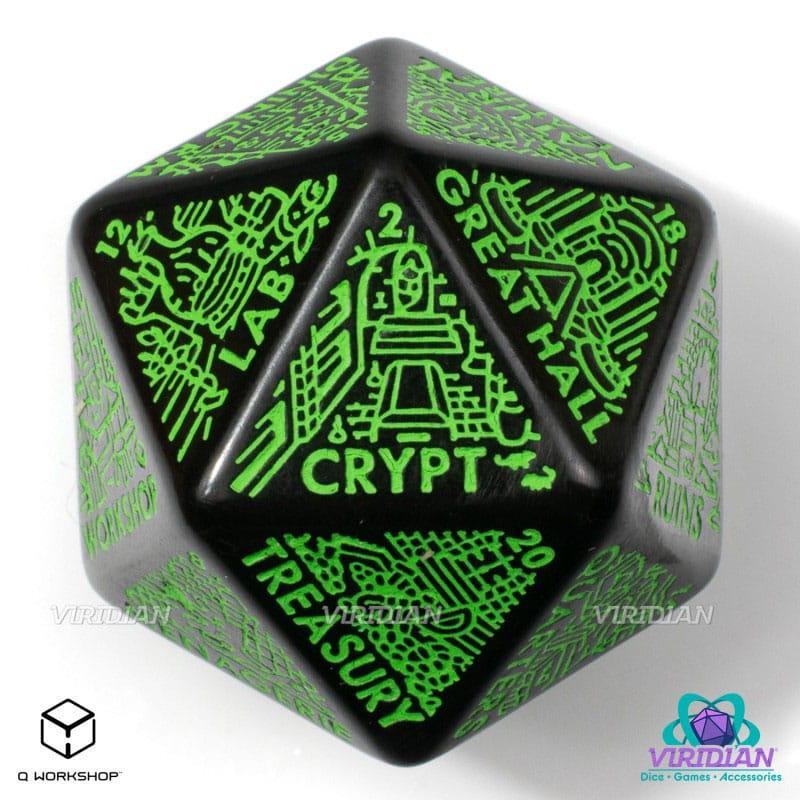 Viridian Jumbo Dice Dungeon Room Generator D20 Black Q Workshop