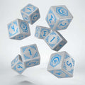 Shadow Scar Dice Set of 8 Essential White & Blue