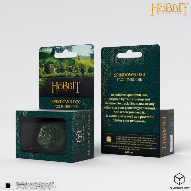 The Hobbit Spindown Jumbo Die Verdant TCG D20