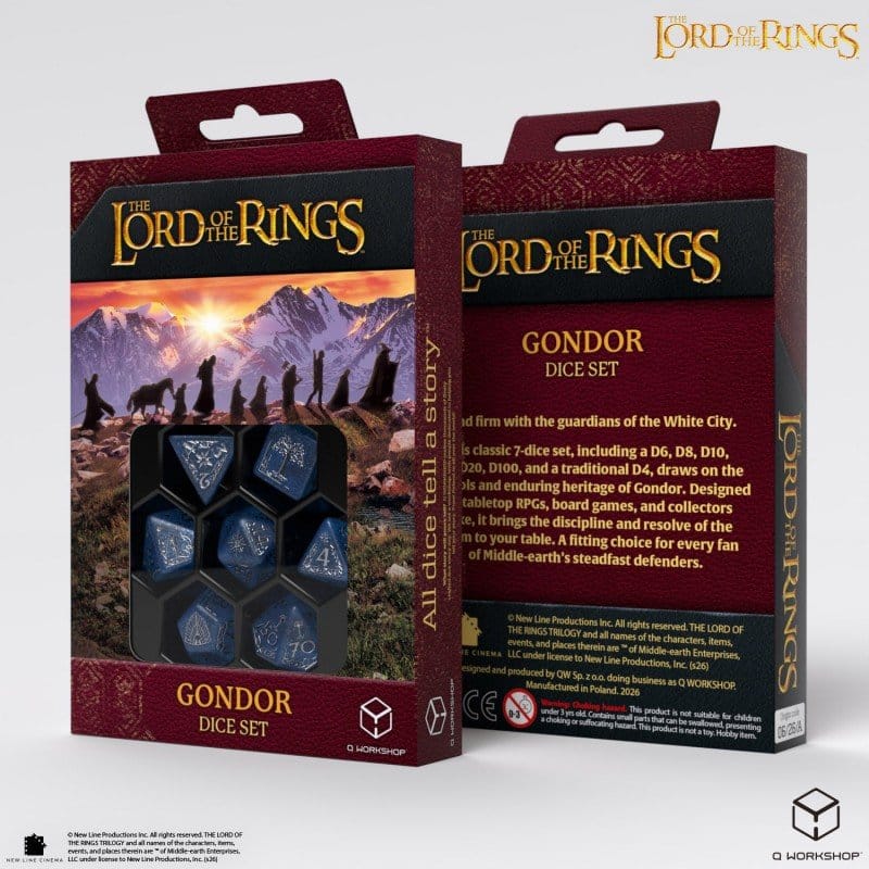 The Lord of the Rings Dice Set of 7 Gondor