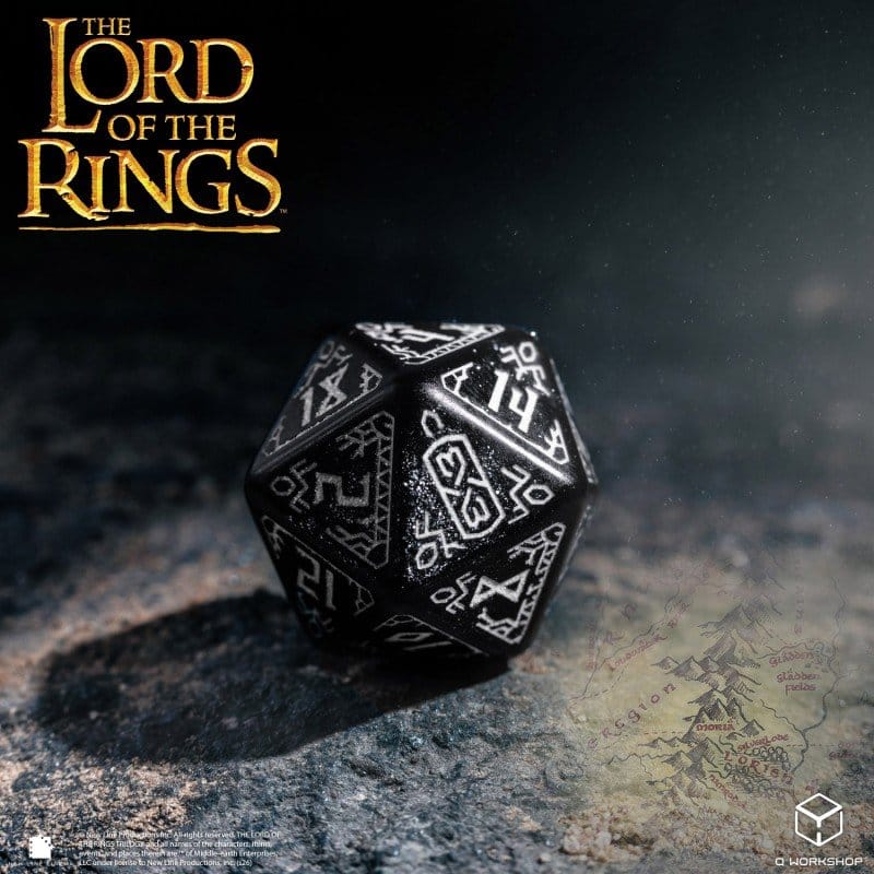The Lord of the Rings Dice Set of 7 Moria (Glow in the Dark)