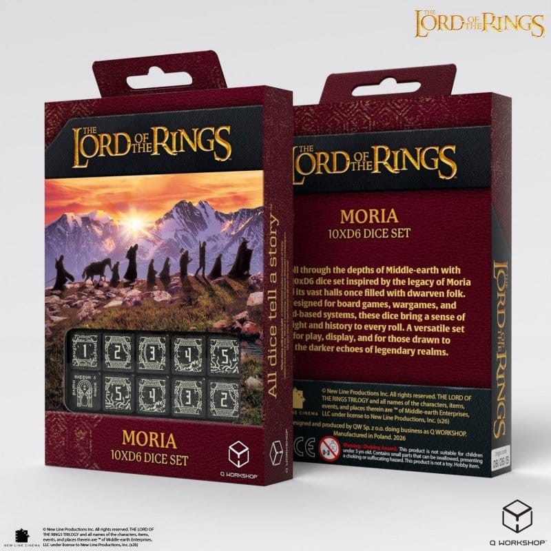 The Lord of the Rings: 10 D6 Dice Set Moria (Glow in the dark)