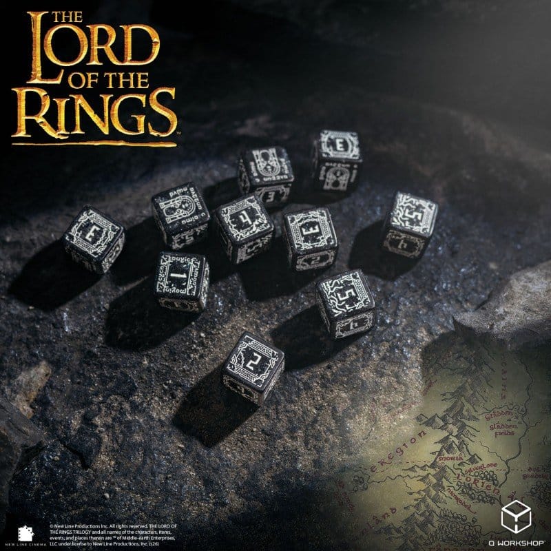 The Lord of the Rings: 10 D6 Dice Set Moria (Glow in the dark)