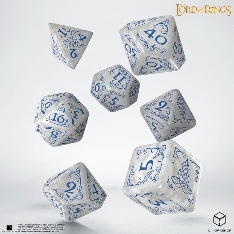 The Lord of the Rings Dice Set of 7 Rivendell (Stone)