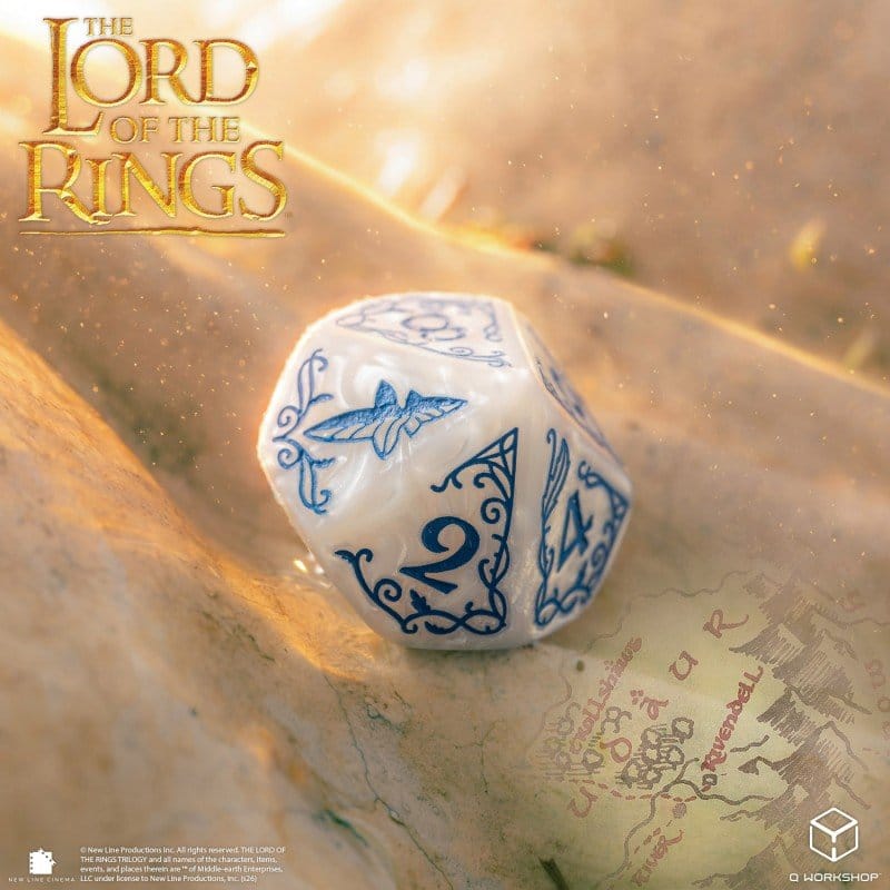 The Lord of the Rings Dice Set of 7 Rivendell (Stone)