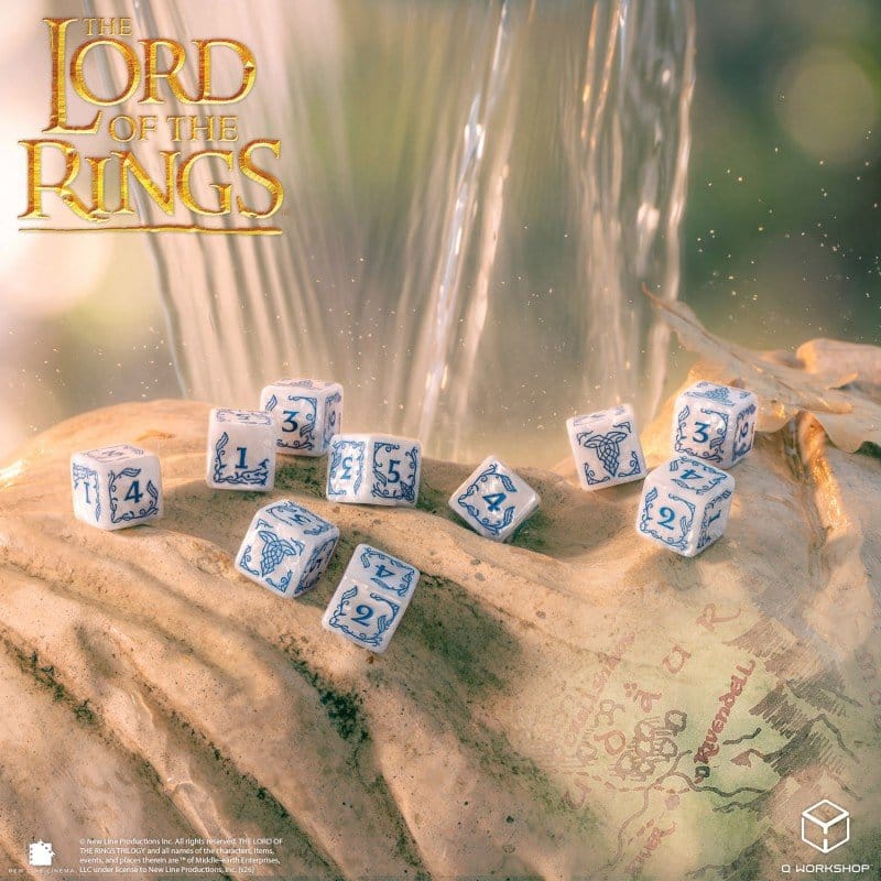 The Lord of the Rings: 10 D6 Dice Set Rivendell (Stone)