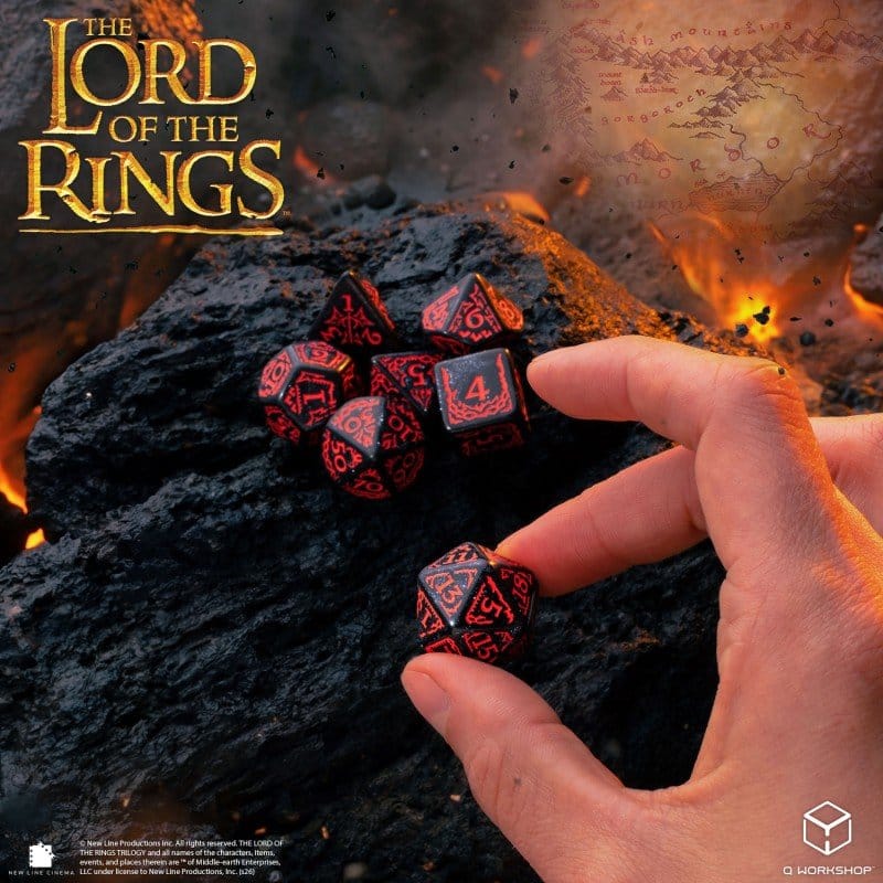 The Lord of the Rings Dice Set of 7 Mordor