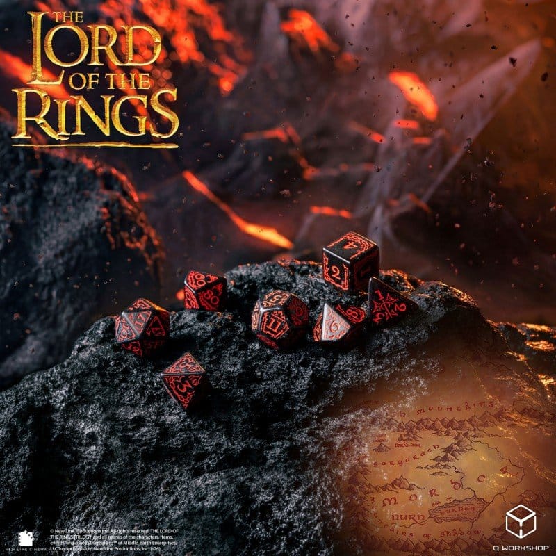 The Lord of the Rings Dice Set of 7 Mordor