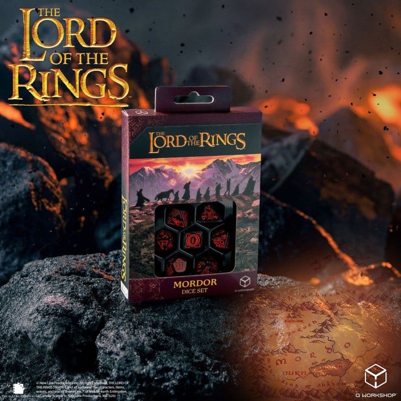 The Lord of the Rings Dice Set of 7 Mordor