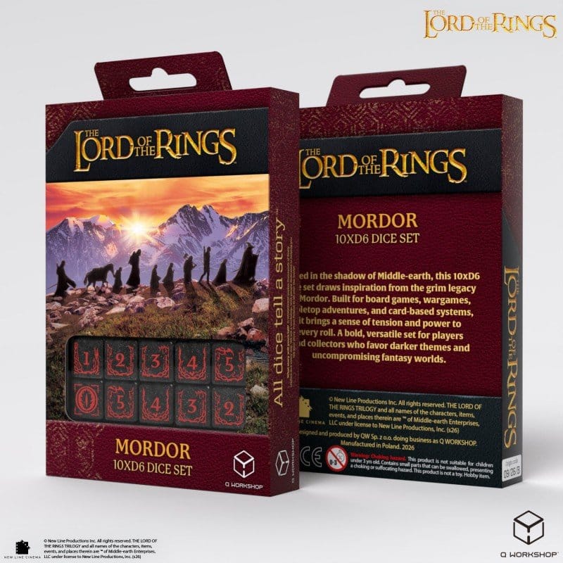 The Lord of the Rings: 10 D6 Dice Set Mordor