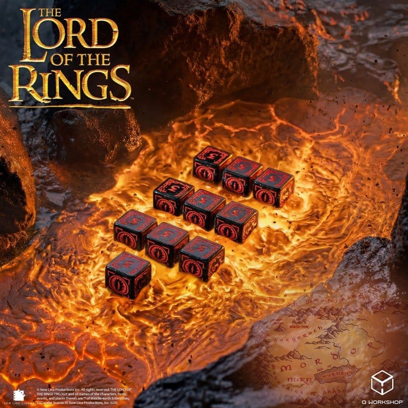 The Lord of the Rings: 10 D6 Dice Set Mordor