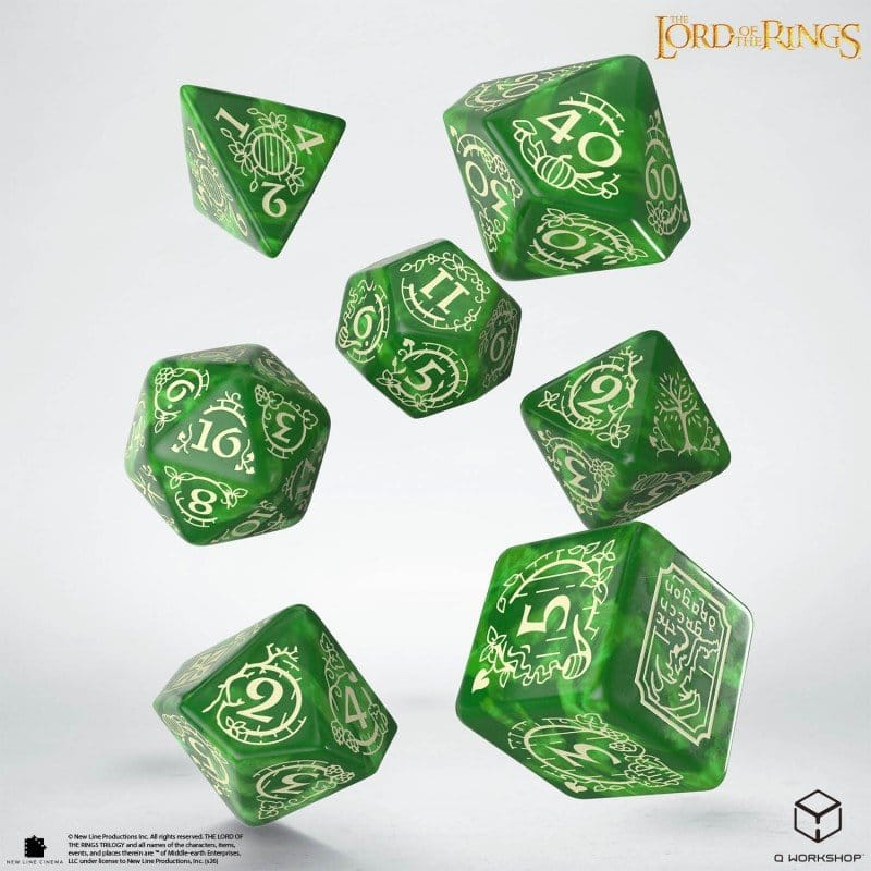 The Lord of the Rings Dice Set of 7 Shire
