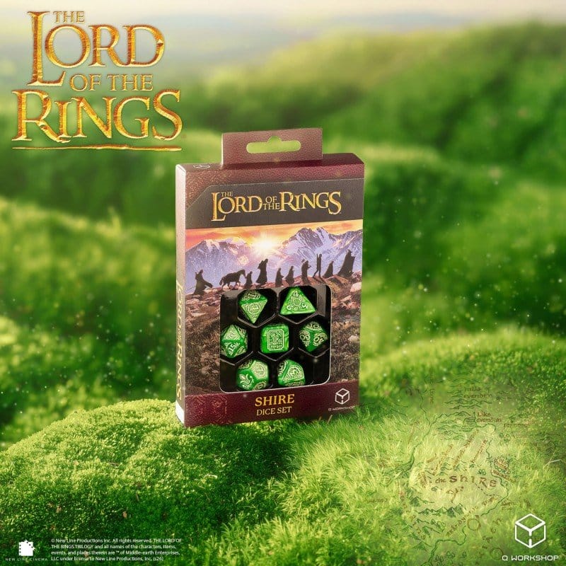 The Lord of the Rings Dice Set of 7 Shire