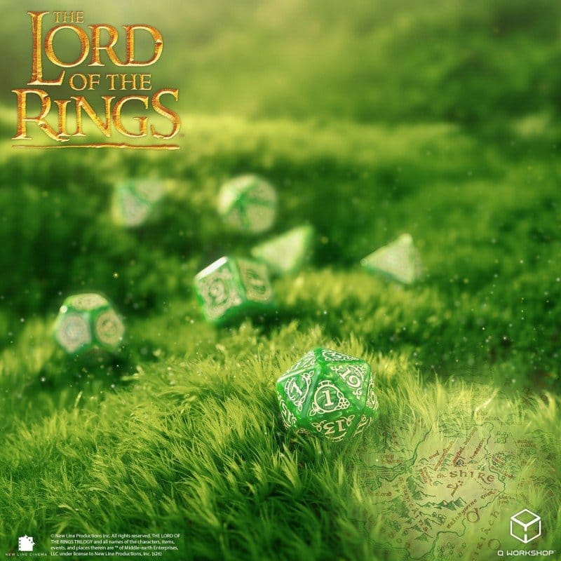 The Lord of the Rings Dice Set of 7 Shire