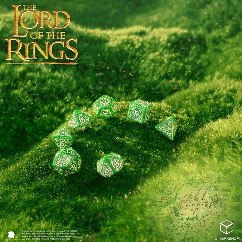 The Lord of the Rings Dice Set of 7 Shire