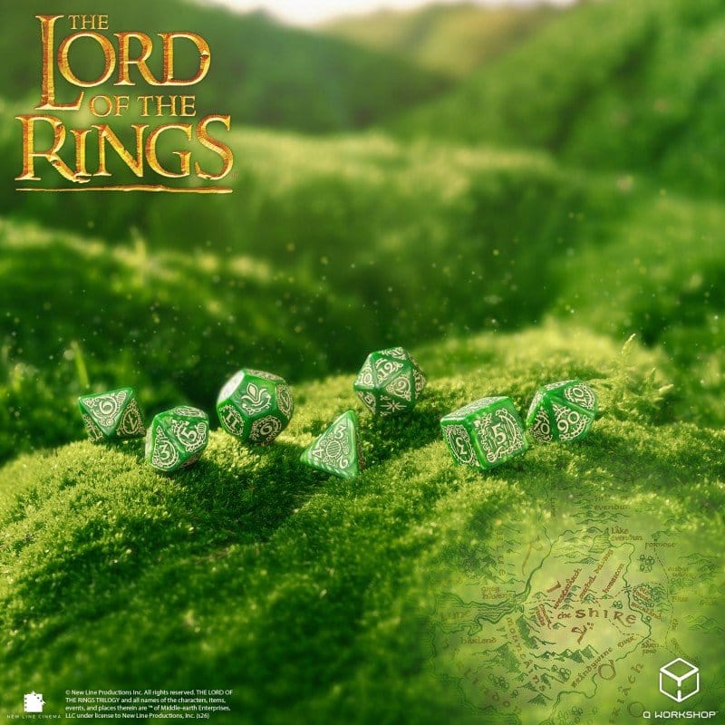 The Lord of the Rings Dice Set of 7 Shire
