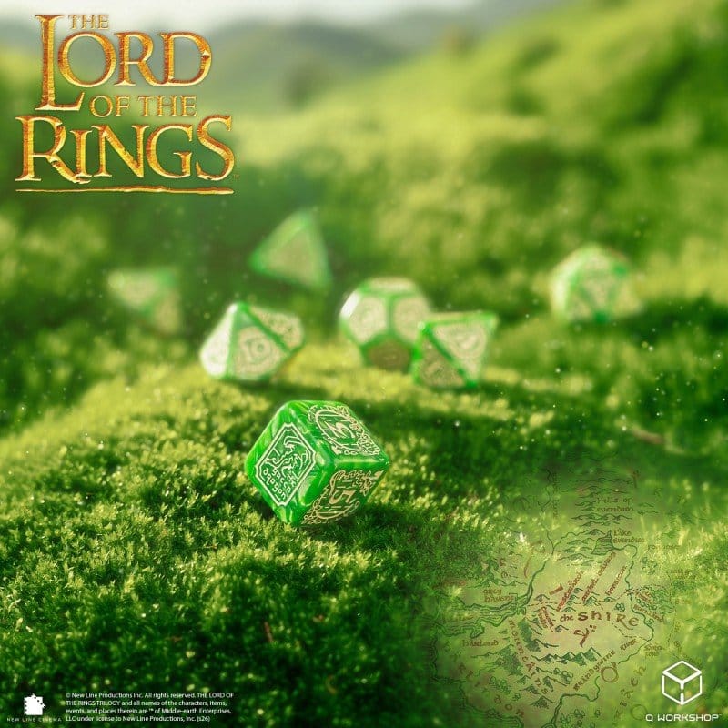 The Lord of the Rings Dice Set of 7 Shire