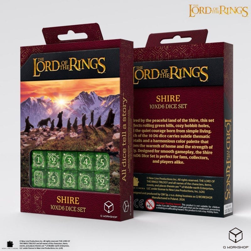 The Lord of the Rings: 10 D6 Dice Set Shire