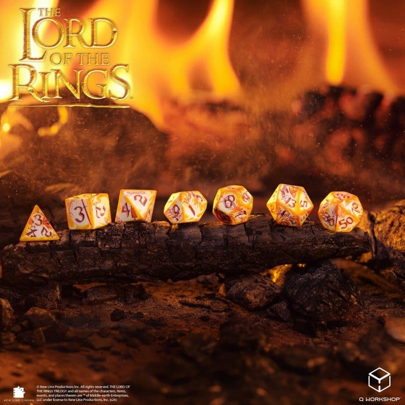 The Lord of the Rings Full Art Dice Set of 7 Ring-bearers (Whitefire Radiance)
