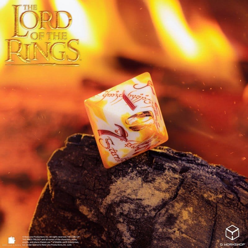 The Lord of the Rings Full Art Dice Set of 7 Ring-bearers (Whitefire Radiance)