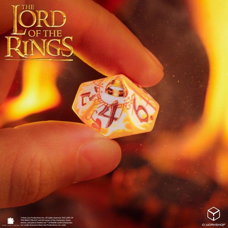 The Lord of the Rings Full Art Dice Set of 7 Ring-bearers (Whitefire Radiance)