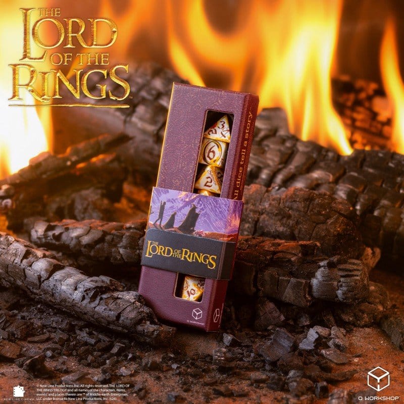 The Lord of the Rings Full Art Dice Set of 7 Ring-bearers (Whitefire Radiance)