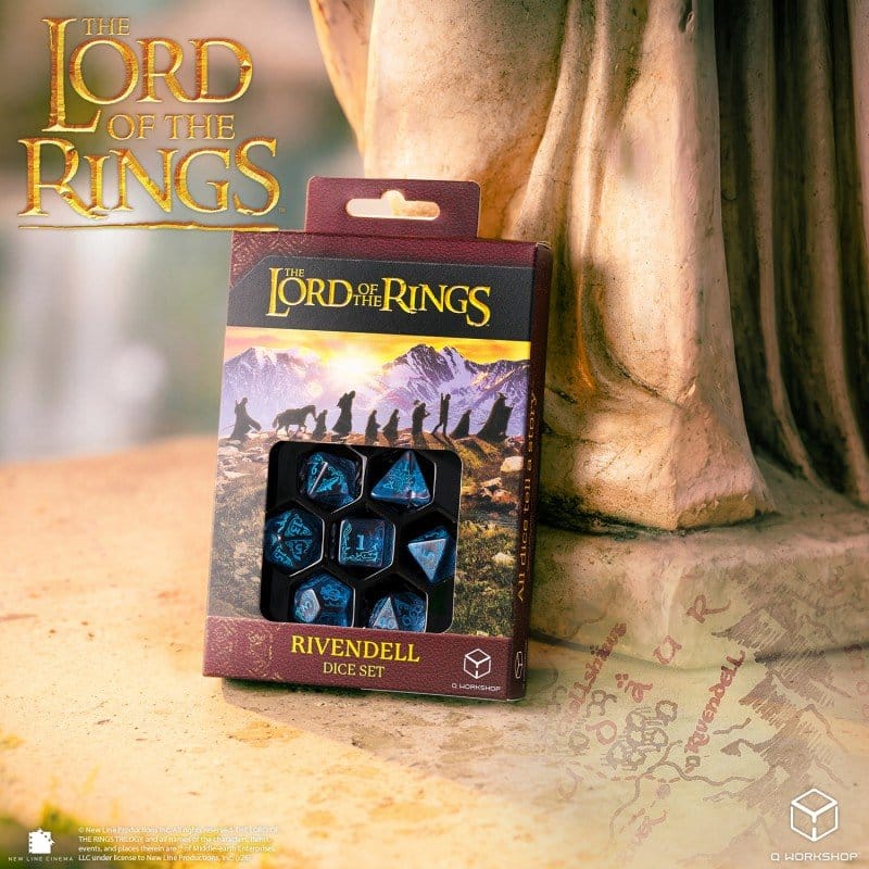 The Lord of the Rings Dice Set of 7 Rivendell (Water)