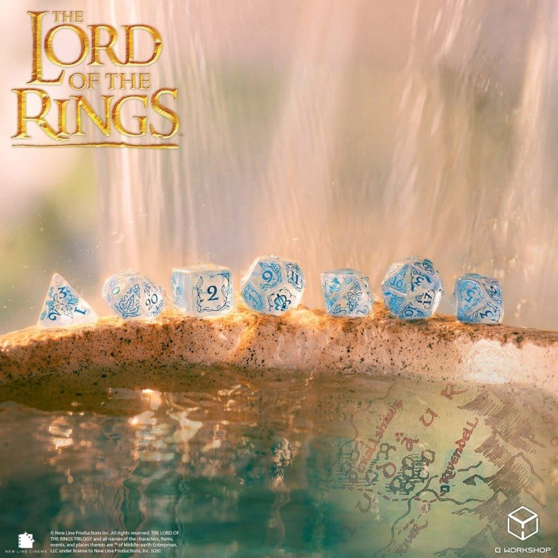 The Lord of the Rings Dice Set of 7 Rivendell (Water)