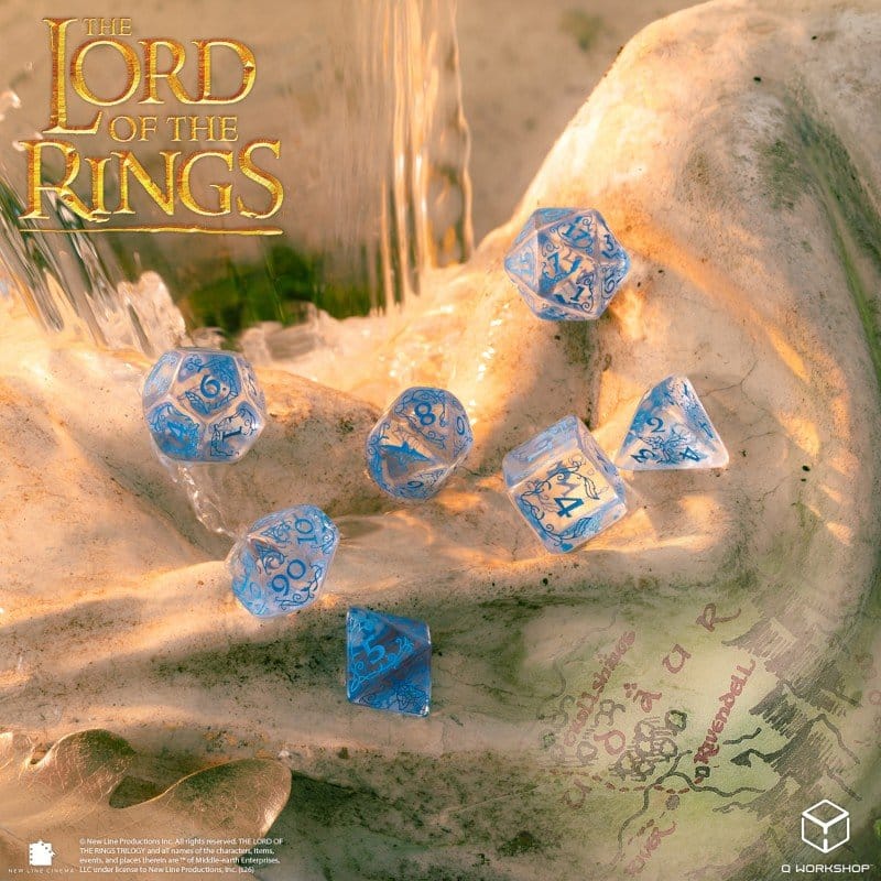 The Lord of the Rings Dice Set of 7 Rivendell (Water)