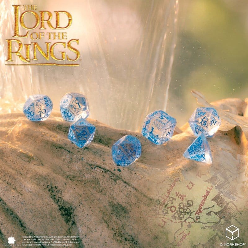 The Lord of the Rings Dice Set of 7 Rivendell (Water)