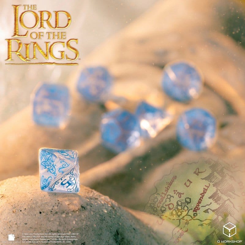 The Lord of the Rings Dice Set of 7 Rivendell (Water)