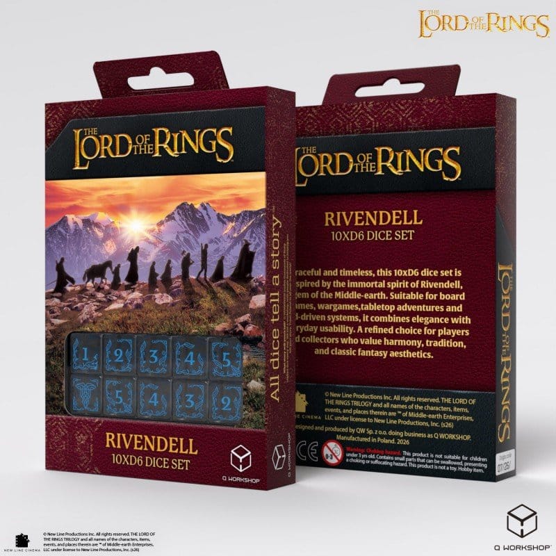 The Lord of the Rings: 10 D6 Dice Set Rivendell (Water)