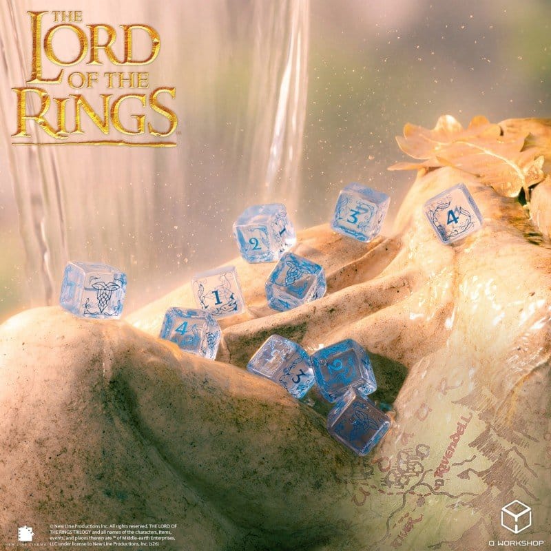 The Lord of the Rings: 10 D6 Dice Set Rivendell (Water)