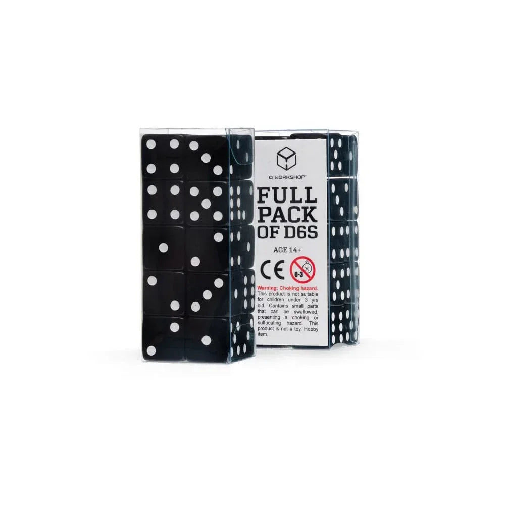 Q Workshop Tärningsset Full Pack D6 Svart (20) Q Workshop