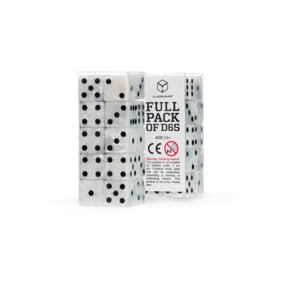 Q Workshop Tärningsset Full Pack D6 Pearl (20) Q Workshop