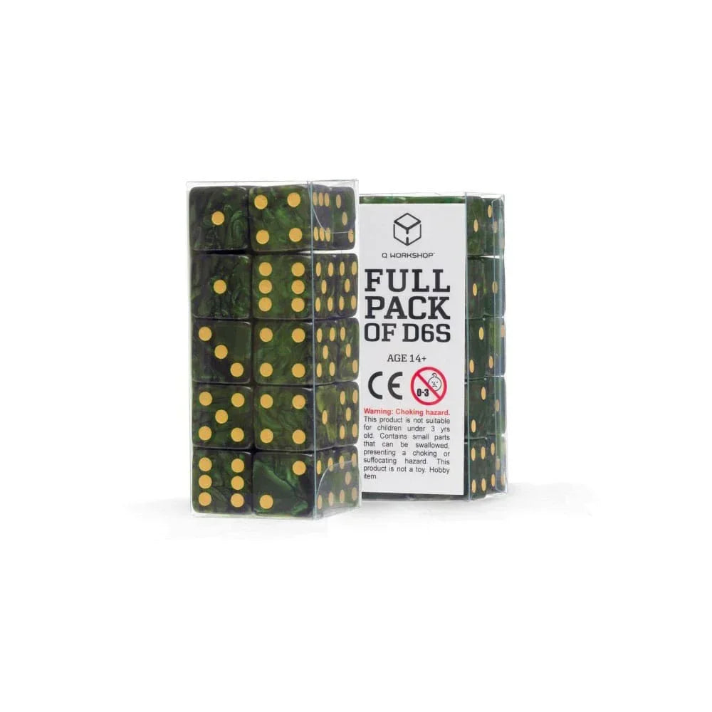 Q Workshop Tärningsset Full Pack D6 Grön (20) Q Workshop