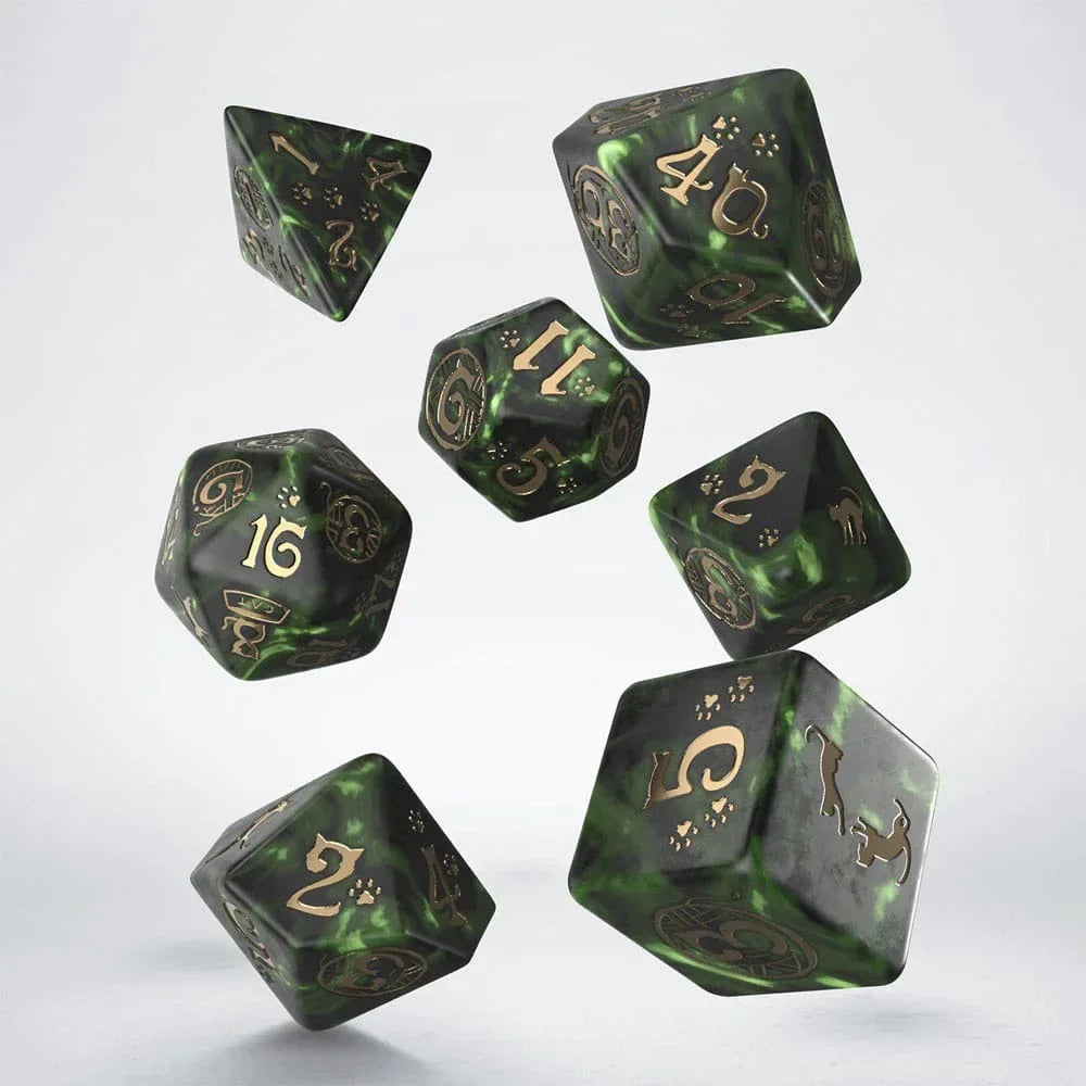CATS Dice Set: Pixel - Polyhedral Tärningar för Spelälskare Q Workshop