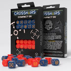 Crosshairs Compact D6 Tärningsset Cobalt & Röd (20) Q Workshop
