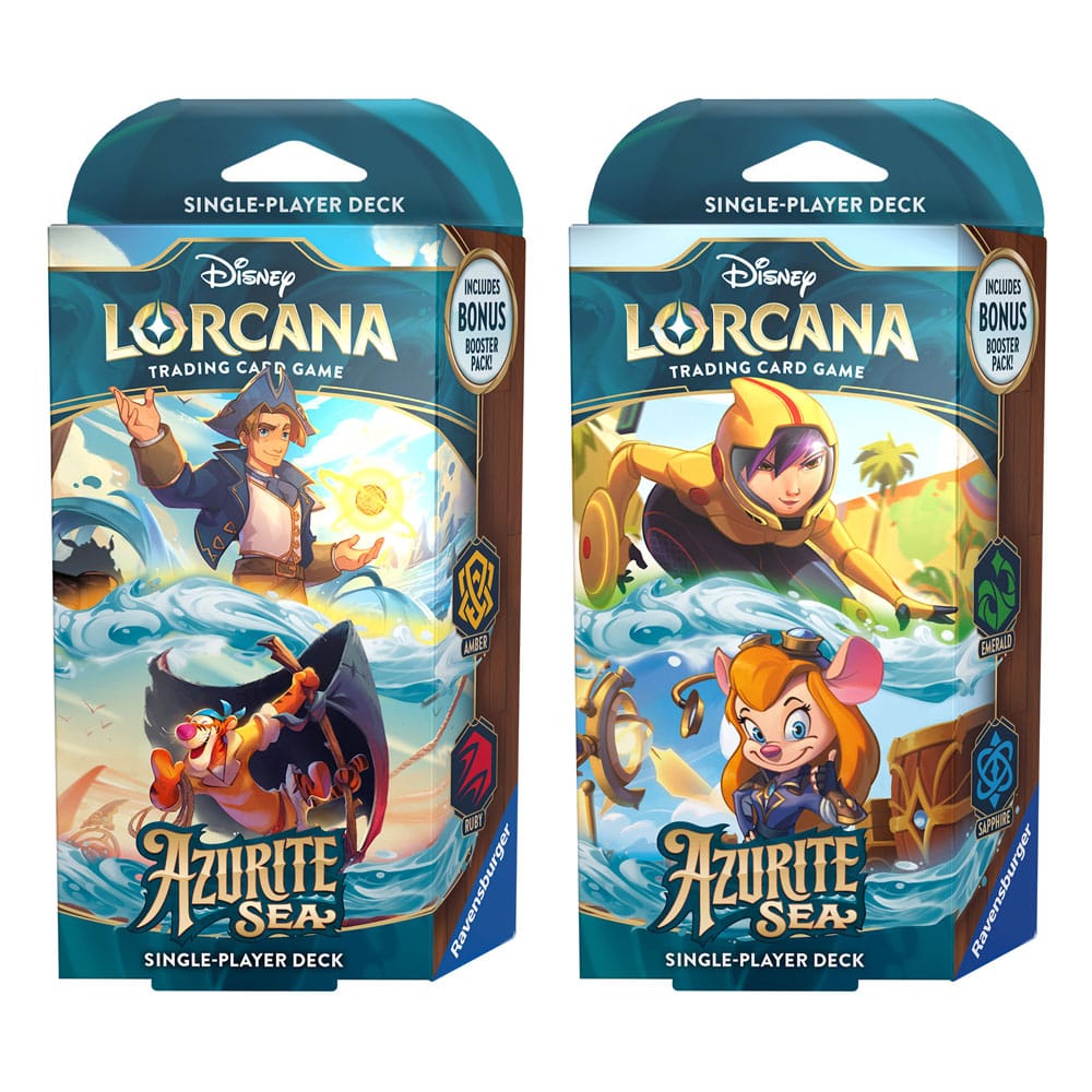 Disney Lorcana TCG Azurite Sea Starter Decks Display (8) - Engelska Ravensburger
