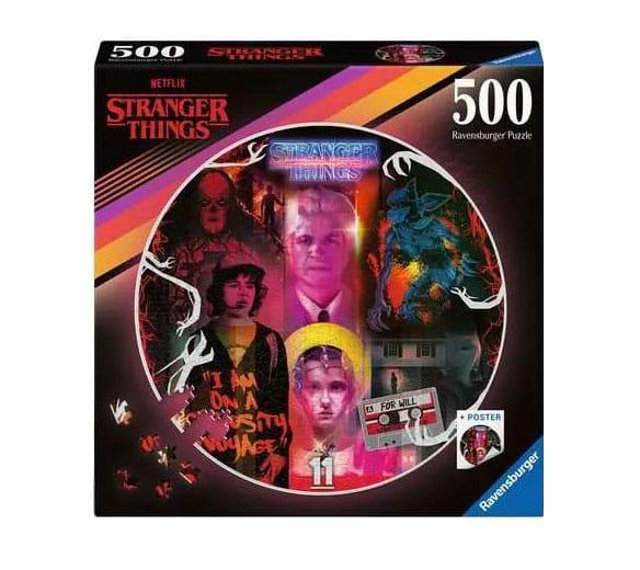 Stranger Things Rund Jigsaw Puzzle - Friends Don't Lie (500 bitar) Ravensburger