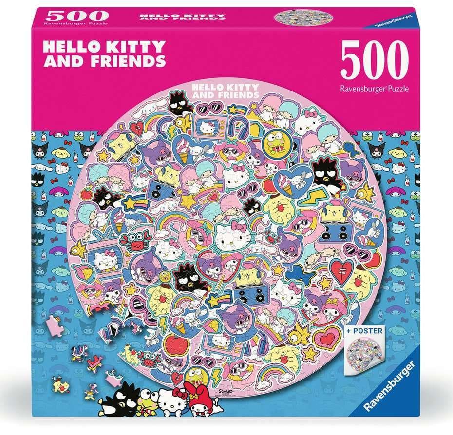 Helly Kitty och Vänner Rund Pussel (500 bitar) Ravensburger